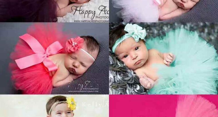Newborn Tutu Skirt & Headband Set – Fairy Princess Outfit for Baby Girls