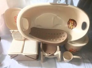 Mother Care Baby Bath Set (7 Pieces) – Complete Baby Grooming Kit for Newborns (Brand New)