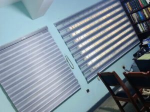 Premium Light Gray Fabric Window Blinds – Blackout & Light-Filtering, Brand New