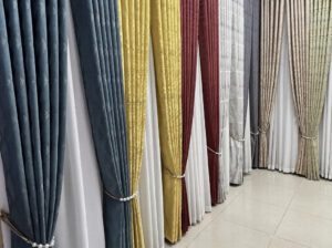 Quality American Multicolor Blackout Curtains – Fabric & Acrylic, Brand New