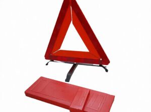 Car Caution Sign – Red Reflective Warning Triangle for Road Safety, Brand New