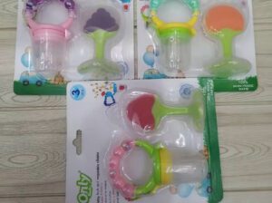 Fruit Teether Pacifier for Babies – BPA-Free Multicolor Teething Toy (3+ Months, Unisex)