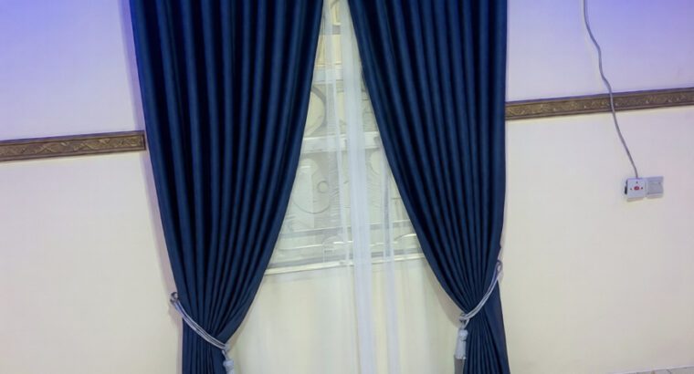 Premium American Grey Blackout Curtains & Window Blinds – Adjustable Washable Set (2 Pieces)