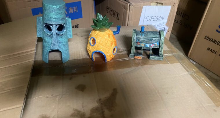 SpongeBob Aquarium Decoration Ornament – Fun Fish Tank Accessories for Aquarium Decor (Brand New)