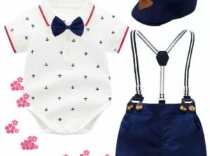4 in 1 Baby Boys Clothing Set – Cotton Outfit for Newborn to 18M (All Seasons, Brand New)