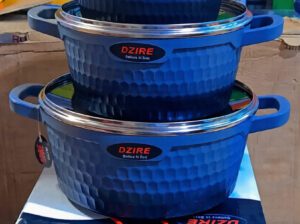 6-Piece Diamond Cookware Set – Non-Stick Cast Aluminum Pots & Pans (DZIRE)