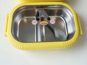 Children Compartment Food Flask Plate Set – Multicolor Plastic Kids Meal Plate (Unisex, Brand New)
