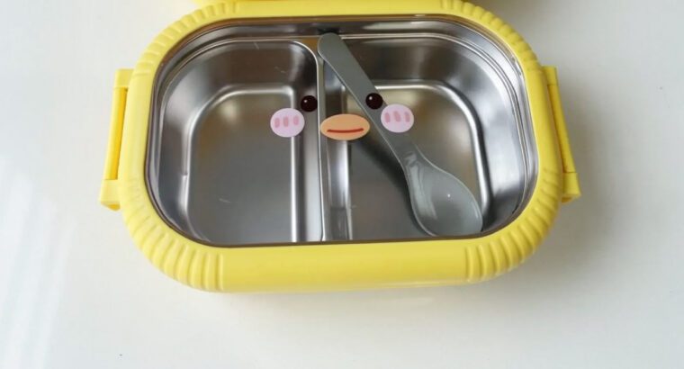 Children Compartment Food Flask Plate Set – Multicolor Plastic Kids Meal Plate (Unisex, Brand New)