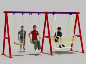 School Swing Set – Heavy-Duty Playground Equipment for Kids, 300cm Wide
