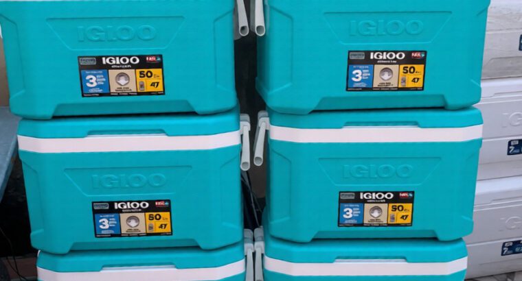 Igloo 50 Quart Ice Chest Cooler – 47L Capacity with Cool Riser Technology, Brand New