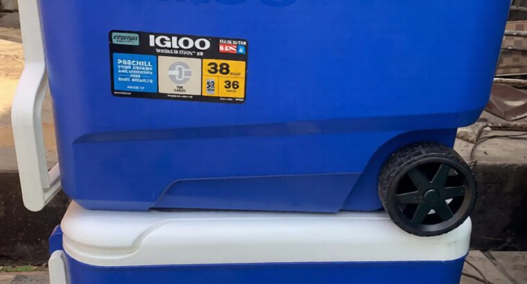 Igloo 38 Quart Portable Cooler with Wheels – 35L Capacity, Made in USA, Brand New
