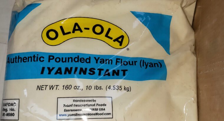 Ola Ola Poundo Yam Flour 4.5kg – Premium Instant Pounded Yam, Smooth & Easy to Prepare