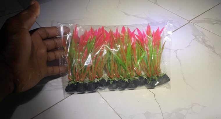 Aquarium Plants for Fish Tanks & Bowls – Decorative Artificial Plants for Aquatic Decor (Set, Brand