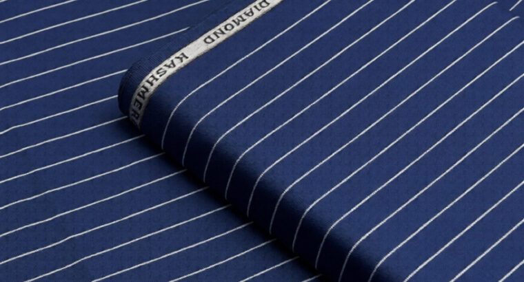 Premium Black Senator Fabric for Men – High Quality Striped Material