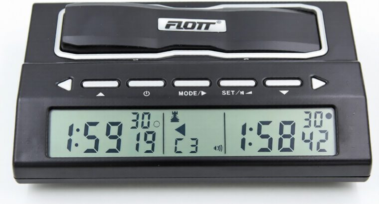 Flott Chess Clock – Digital Stopwatch for Chess & Board Games | Brand New