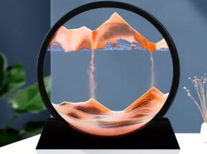 3D Moving Sand Art – Relaxing Quicksand Picture for Home & Office, 8-inch