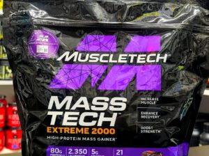 Muscletech Mass-Tech Extreme 2000 6lb Weight Gainer – High Calorie Protein Powder with Creatine & Mu