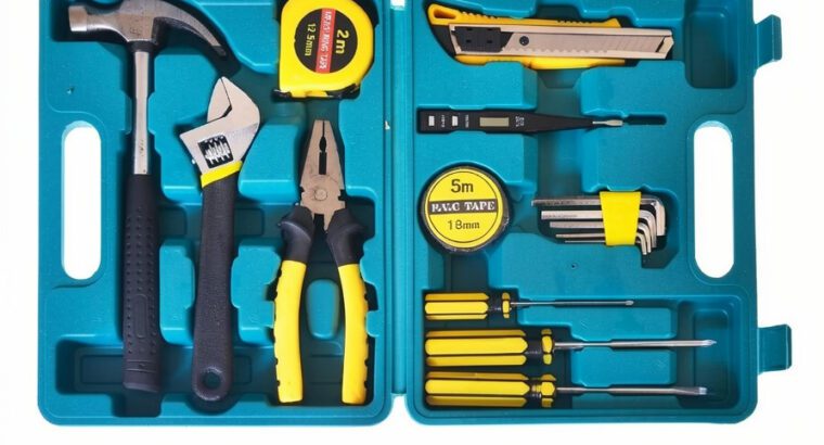 16pcs Portable Car Toolbox Set – General Tools for Home & Auto Repairs