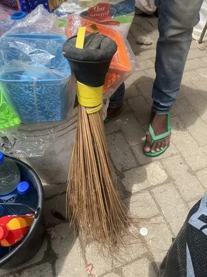 Big Local Broom – Eco-Friendly Outdoor Sweeping Broom, Natural Coconut Palm