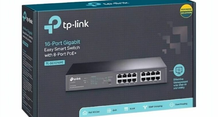 TP-Link TL-SG1428PE 28-Port Gigabit Switch – 24-Port PoE+, Smart Managed Network Switch (Brand New)
