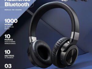 Remax RB-650HB Bluetooth V5.0 Wireless On-Ear Headphones – Stereo Music Headset, Black, Brand New