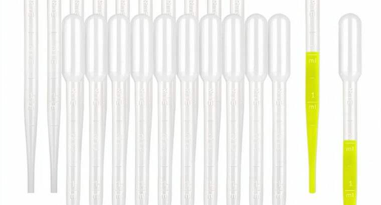 3ml Disposable Plastic Pipettes – 100 Pcs Dropper Transfer Pipettes for Lab & Liquid Use (Brand New)