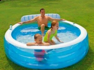 Inflatable Swimming Pool – Durable Rubber Material Kids & Family Pool, Easy Setup Outdoor Water Pool