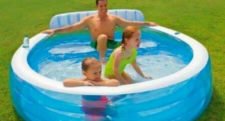 Inflatable Swimming Pool – Durable Rubber Material Kids & Family Pool, Easy Setup Outdoor Water Pool