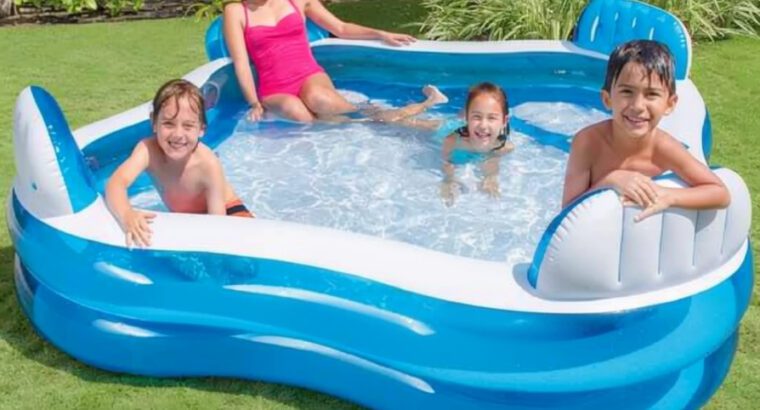 Inflatable Swimming Pool – Durable Rubber Material Kids & Family Pool, Easy Setup Outdoor Water Pool