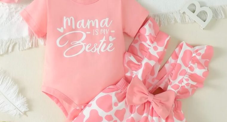 Lovely Baby Girl Toddler Wear Clothing Set – Multicolor Blended Fabric Outfit for 3M, 6M, 9M | All S