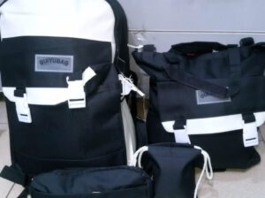 Multipurpose Mum Bag & Children School Backpack – Unisex Multicolor Cotton Bag (4 Compartments, Bran