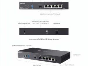 TP-Link ER7206 Omada Gigabit VPN Router – Multi-WAN, Secure Business Router, High-Performance Networ