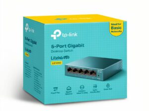 TP-Link LS105G LiteWave 5-Port Gigabit Desktop Switch – 1000Mbps High-Speed Network Switch, Plug & P