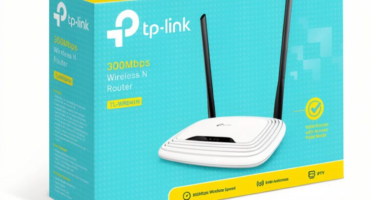 TP-Link TL-WR841N 300Mbps Wireless N Router – 2 Antennas, 4 LAN Ports, IPTV Support, High-Speed WiFi