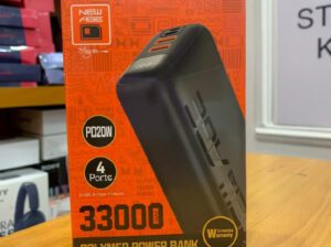 New Age Turbo Ultra 11 Power Bank 33000mAh – PD 20W Fast Charging, 4 Ports High Capacity