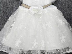 Baby Girl Christening Gown White – Elegant Baptism Ball Gown (6M–9M, Brand New)