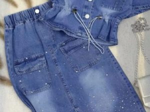 Girls 2-Piece Denim Set – Jean Jacket with Jeans/Skirt Outfit (Ages 6–16, Brand New)