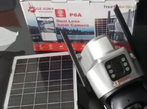Dual PTZ Solar Powered CCTV Camera – Wireless Indoor/Outdoor Security Camera with Night Vision & Mot