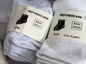 Mothercare Kids Cotton Socks 5 Pair Set – White & Black Soft Breathable Socks for Children (Brand Ne