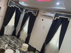 Quality Dark Gray Blackout Curtain Set with Accessories, Casement & Inner Blinds