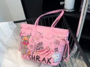 Shark Tote Bag – Women’s Pink Handbag, Brand New