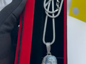 Unisex Necklace with Pendant – 12–14″ Choker, Geometric Design, High-Polish Finish