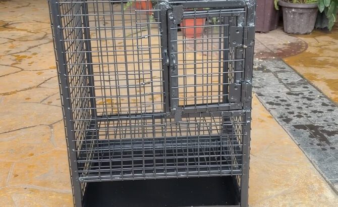 Locally Made Heavy Duty Metal Bird Cage – 30” x 15”, Durable & Long-Lasting