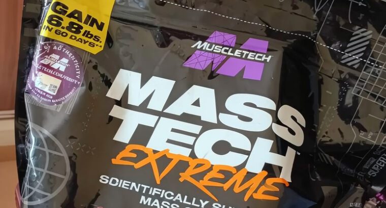 Muscletech Mass-Tech Extreme 2000 6lb Weight Gainer – High Calorie Protein Powder with Creatine & Mu