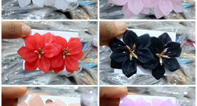 Quality Floral Earrings for Women (Brand New) – Casual Style, Brushed Finish