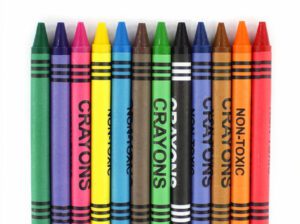 12-Color Wax Crayon Set – Non-Toxic & Safe for Kids