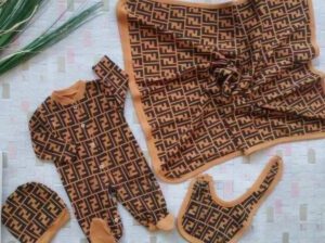 Designer Baby Clothing Set – Unisex Cotton Outfit for Newborn to 6M (All Seasons, Brand New)