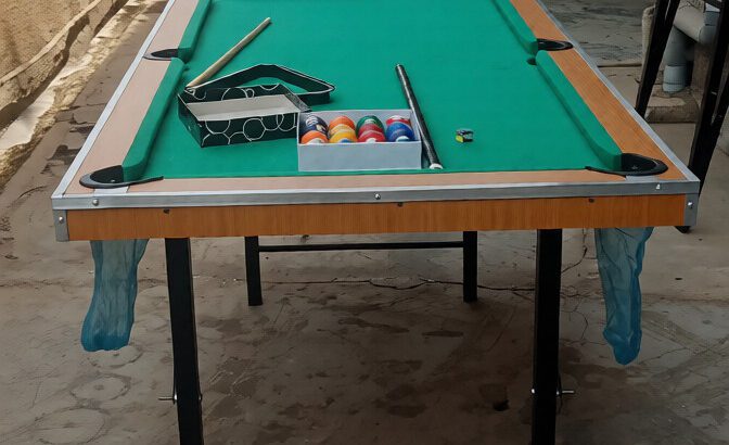 7ft Foldable & Detachable Snooker Table – Standard Size with Accessories, Brand New