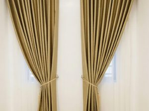 Premium Gold Blackout Curtain – Brand New with Installation Available