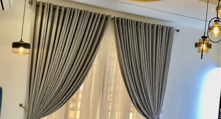 Premium Turkish & American Blackout Curtains – Multicolor, Brand New with Installation
